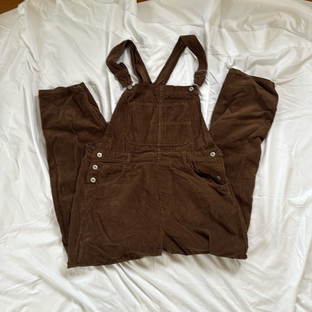 Free People Ziggy Corduroy Overalls Brown Size L